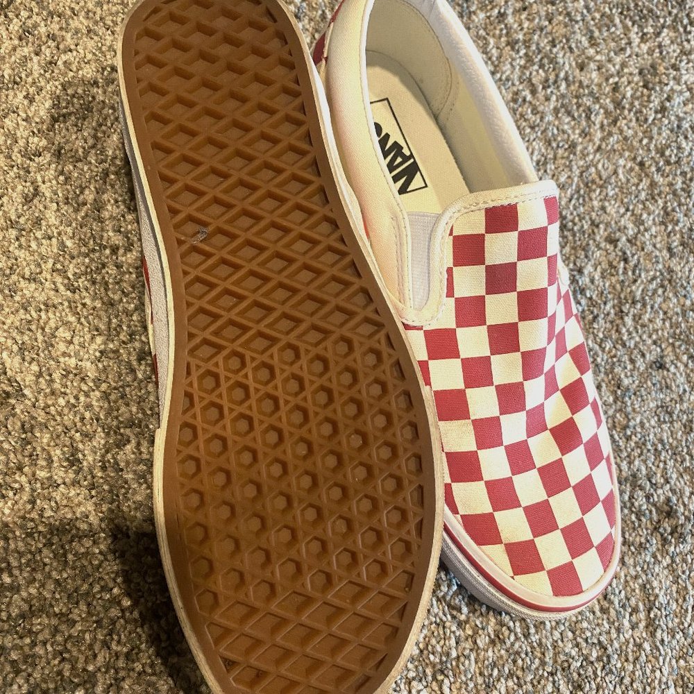 VANS Checkerboard Slip on, Womens 9/Mens 7.5